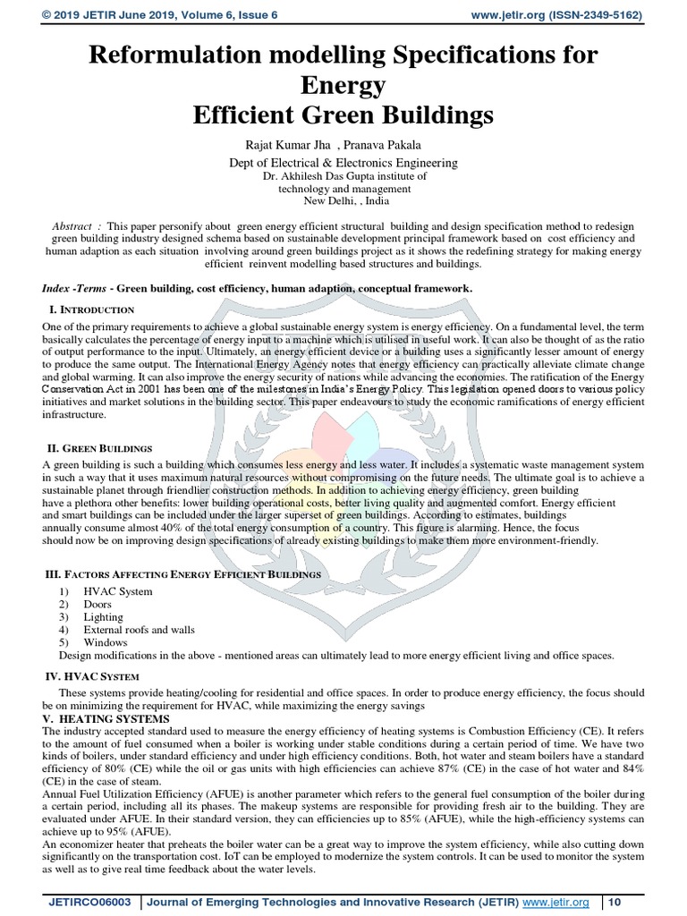 JETIRCO06003 | PDF | Efficient Energy Use | Green Building
