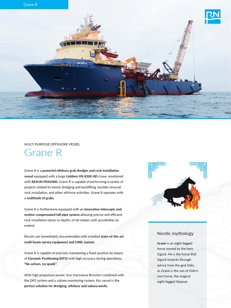 Grane R: Advanced Offshore Dredger | PDF | Watercraft | Ships