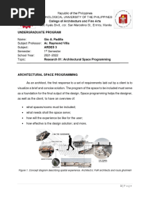 Architectural Space Programming