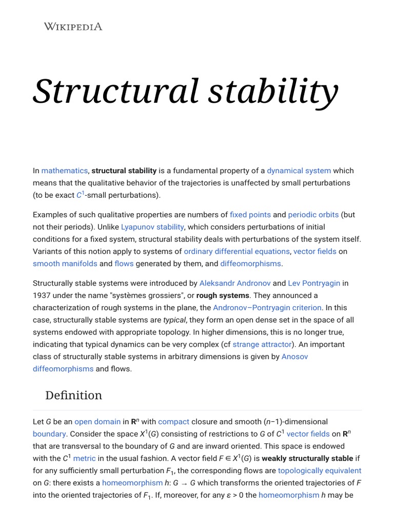 Understanding Structural Stability | PDF | Space | Mathematical Analysis