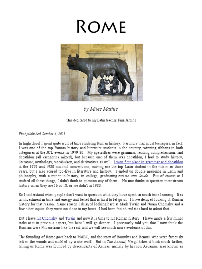 Ancient "Phoenician" Rome | PDF | Cleopatra | Aeneas