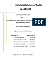 Importancia de Los Objetivos de La Agenda 2030 Ing Meca - Equipo 1