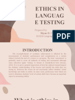 Ethics in Language Testing