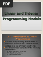 Linear and Integer Programming Models