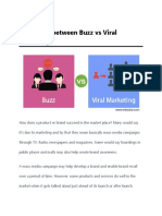 Difference Between Buzz Vs Viral Marketing