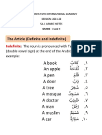 Grade 3 and 4 Arabic Notes Sa 1 2021