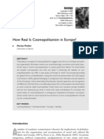 How Real Is Cosmopolitanism in Europe?: Sociology