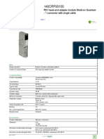 Product Data Sheet: RIO Head-End Adaptor Module Modicon Quantum - 1 Connector With Single Cable