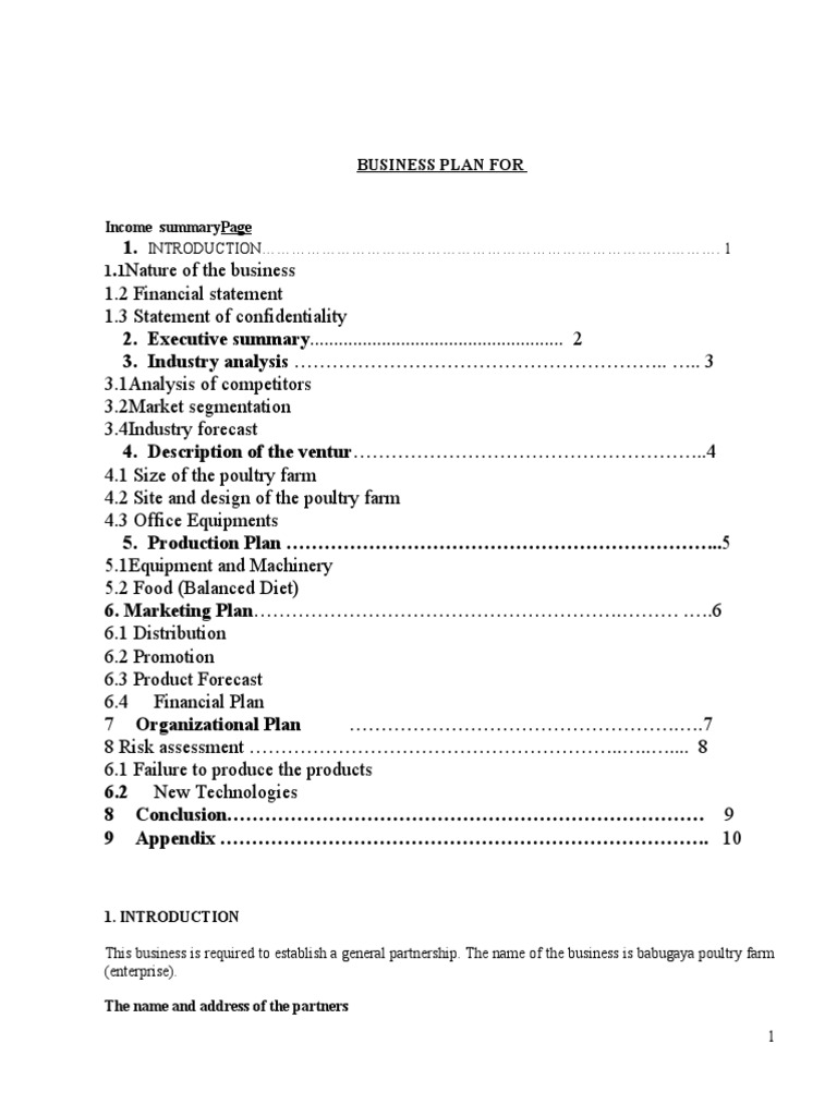 Business Plan For | PDF | Chicken | Poultry Farming