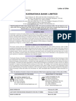 The Karnataka Bank Limited: Private and Confidential (Only For Equity Shareholders of The Bank)