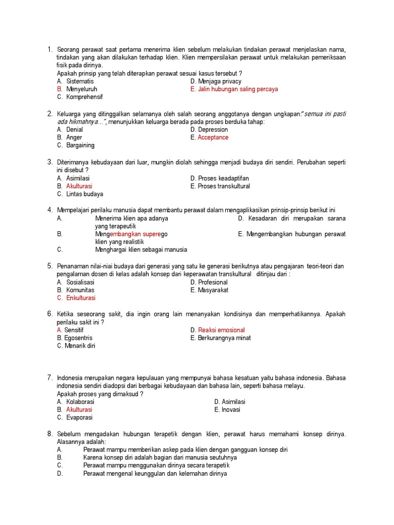 Latihan Soal Psikososial Budaya Pdf