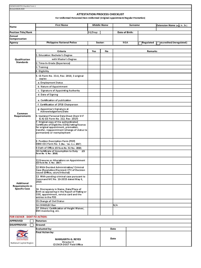 CSC Checklist | PDF | Justice | Crime & Violence