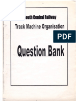 Question Bank of PWay Engineering For TMO TRACK MACHINE
