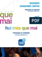 Programa Electoral PPCV 2011-2015