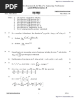 Applied Mathematics - I: B.E. All Branches First Semester (C.B.S.) / B.E. (Fire Engineering) First Semester