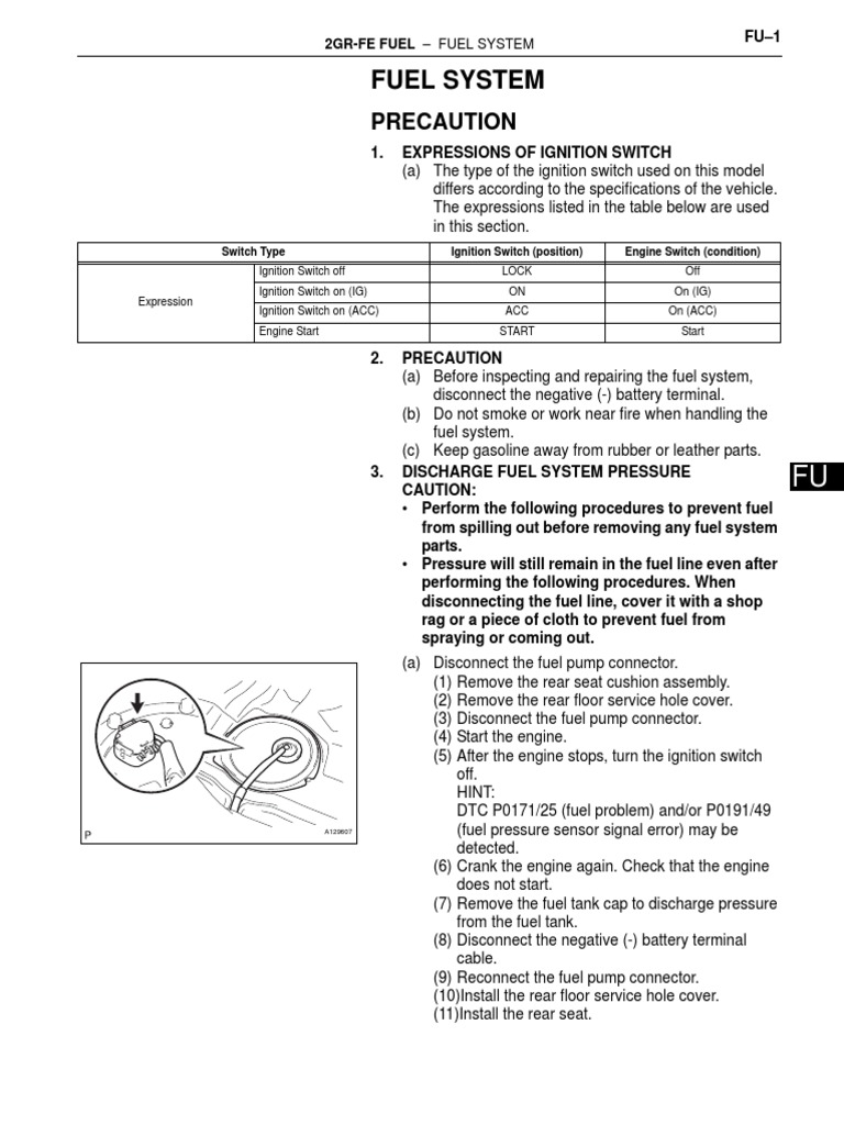 2GRFE Fuel PDF Fuel Injection Pipe (Fluid Conveyance)