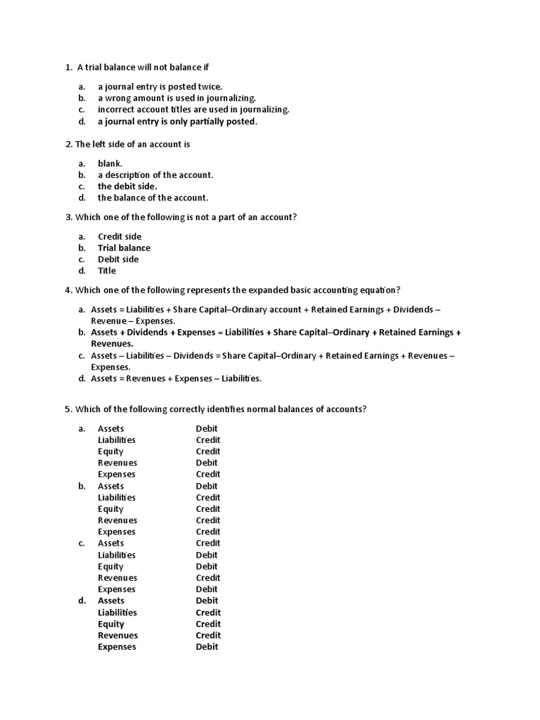 A Journal Entry Is Only Partially Posted | PDF | Debits And 