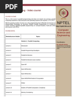 Nptel: Parallel Computing - Video Course