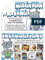 We Write Instructions: To Explain How To Make or Do Something