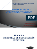 Tema 4. Metodele de Cercetare În Inginerie