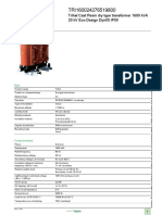 Product Data Sheet: Trihal Cast Resin Dry Type Transformer 1600 kVA 20 KV Eco-Design Dyn05 IP00
