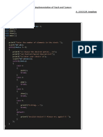 Array Implementation of Stack and Queues