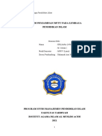 MAKALAH LPI (P'Rahamat Asri Sufa) Sistem Penjamin Mutu Pada Lembaga