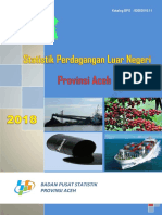 Statistik Perdagangan Luar Negeri Provinsi Aceh 2018