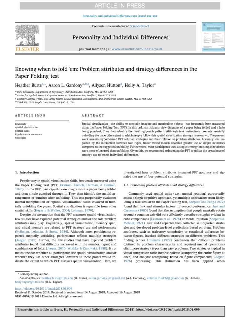 Knowing When To Fold em Problem Attributes and Strategy Differences