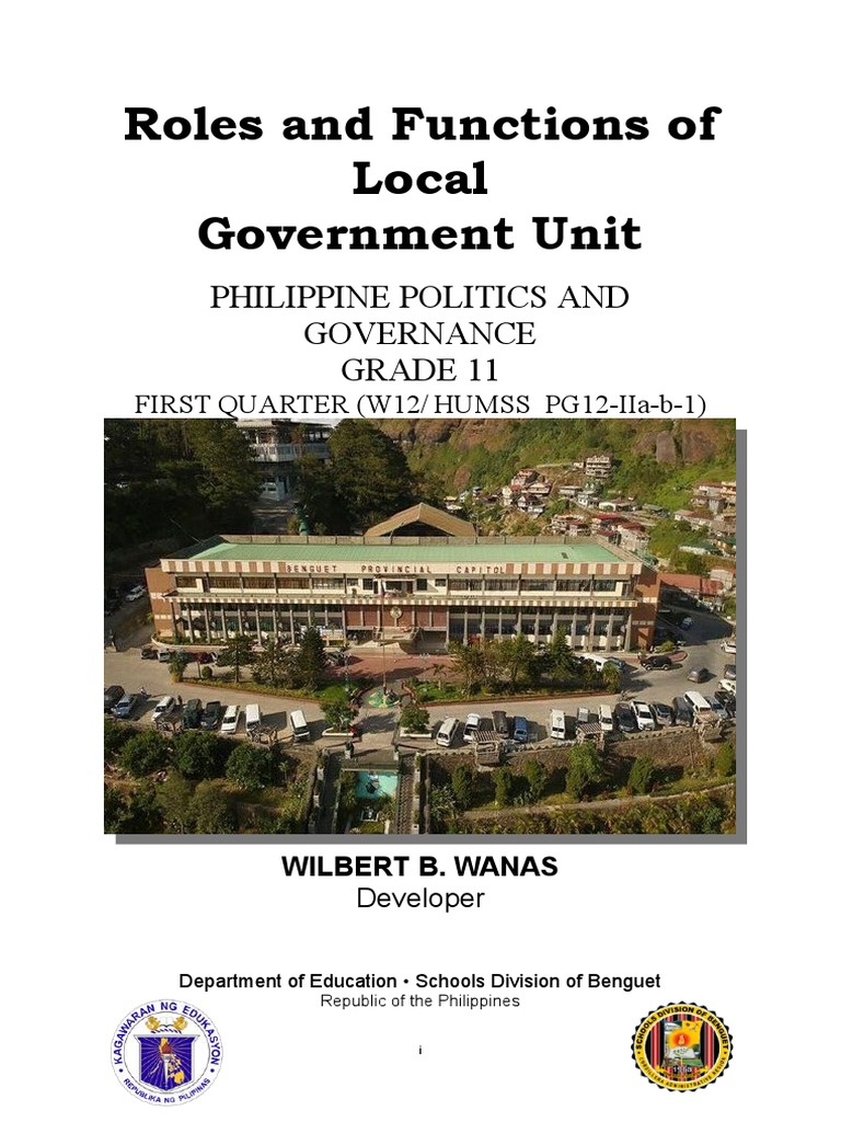 PPG11 q1 w12 Roles and Functions of Local | PDF | Government