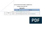 Pakistan International School Jeddah - English Section Academic Session 2021-2022 Book List PG