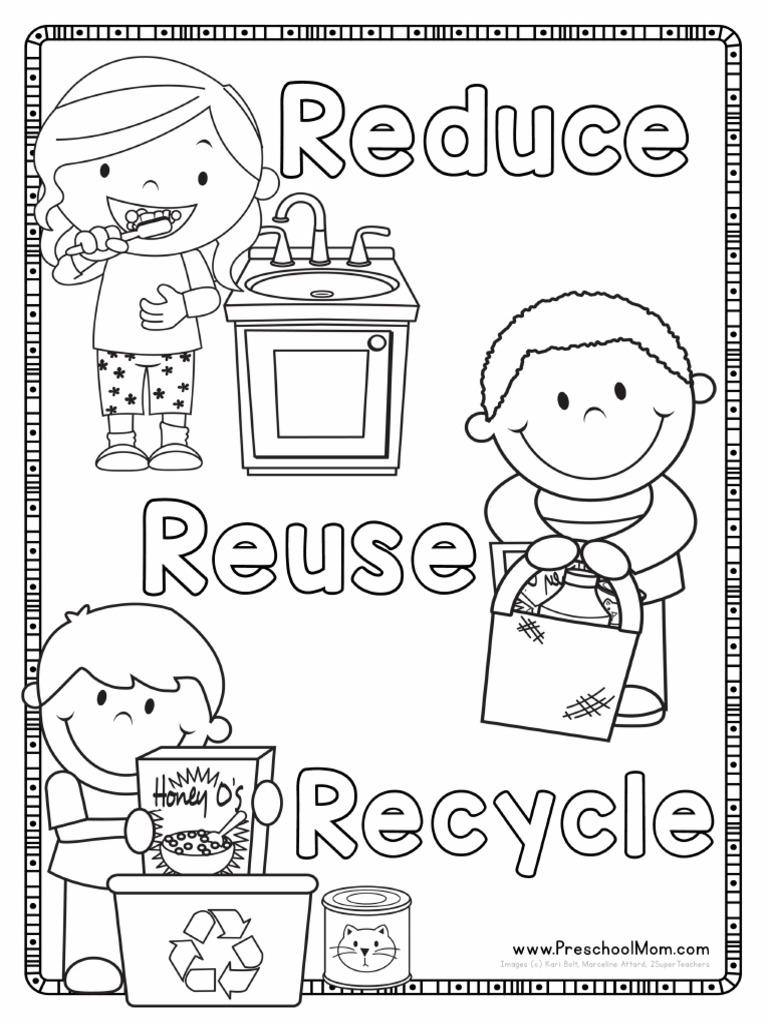 Three R Coloring Page | PDF