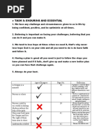 Task 5: Enduring and Essential: November