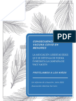 Consecuencias de La Vacuna COVID en Menores. Informe Libertas