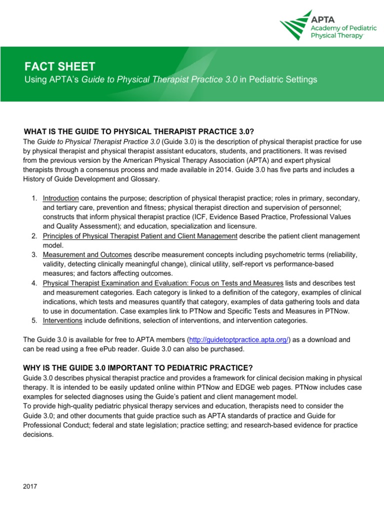 Apta Guide To Pt Practice , PUBLICATIONS – VLFG