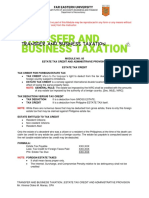 1st Semester Transfer Taxation Module 5 Estate Tax Credit and Administrative Provision