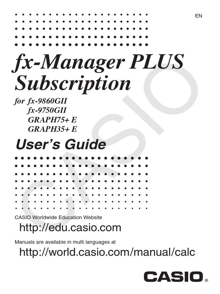 Casio FX 9750gii User Manual PDF Computer Data Storage Backup