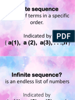 Finite Sequence: Is A List of Terms in A Specific Order. Indicated by (A (1), A (2), A (3), - . .,N)
