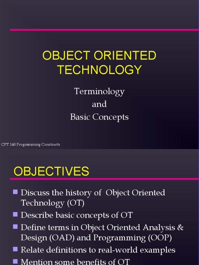 Object Oriented Technology: Terminology and Basic Concepts | PDF ...