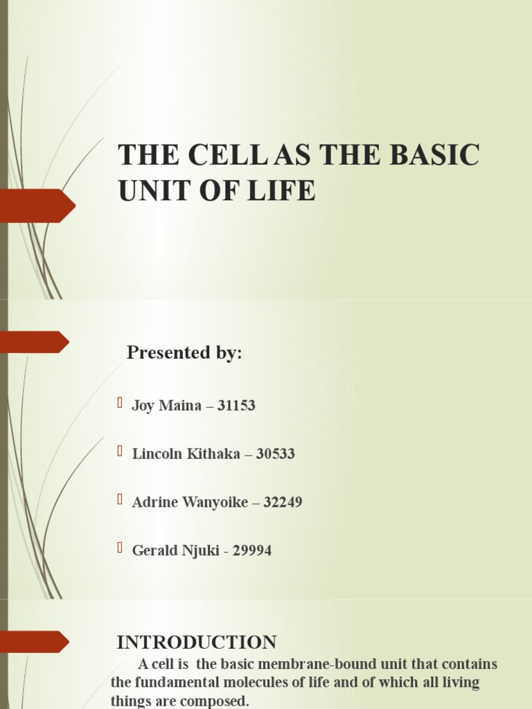 Cell: The Basic Unit of Life | PDF | Cell (Biology) | Organisms