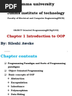 Jimma Institute of Technology: Chapter 1 Introduction To OOP