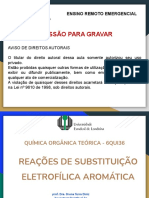 AULA 10 - Substituição Eletrofílica Aromática