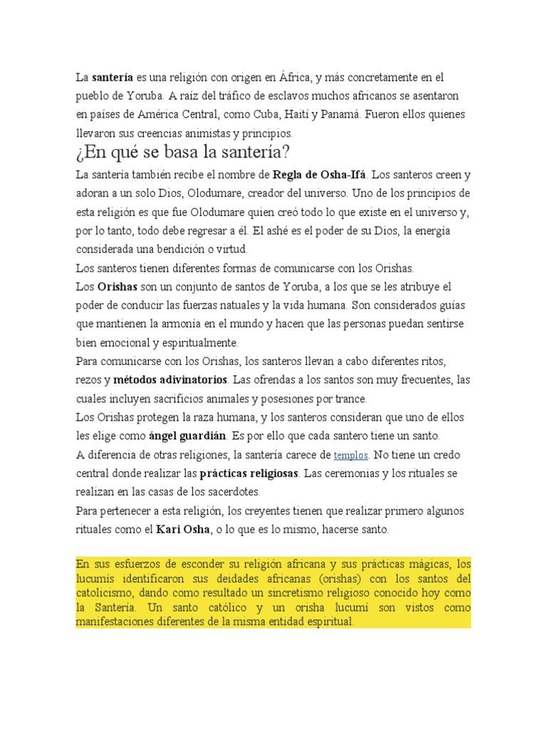 La Santeria Pdf Santeria
