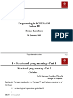 Programming in FORTRAN95: Thomas Kalscheuer 24. January 2008