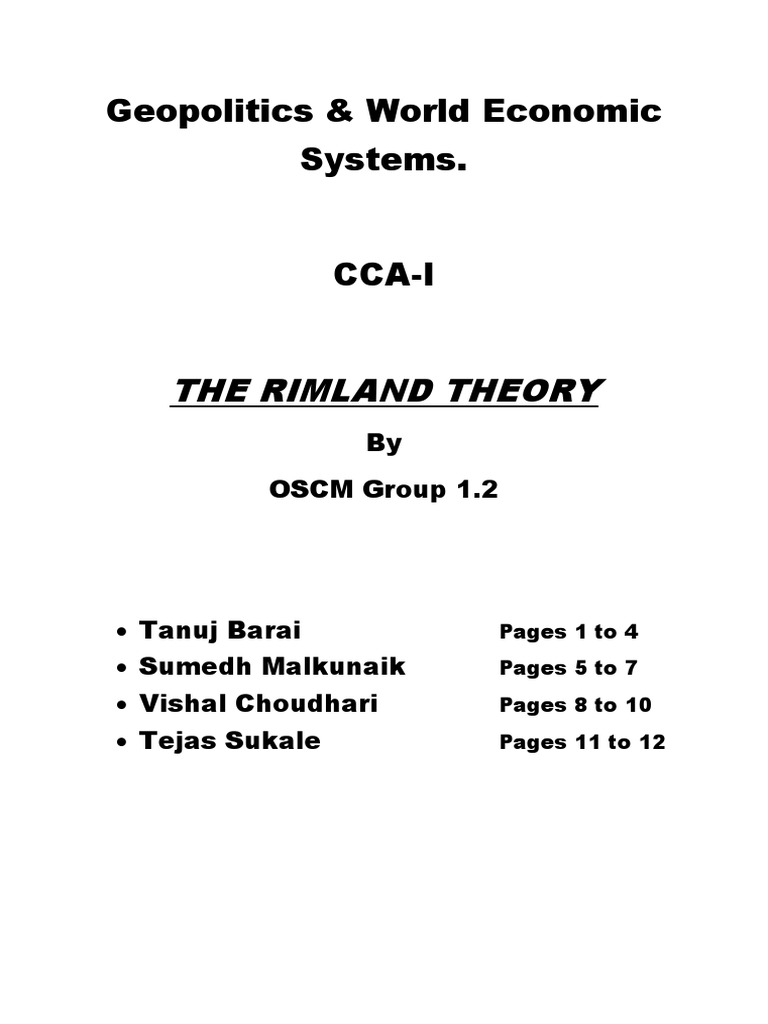 OSCM 1 2 The Rimland Theory PDF