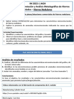 Análisis metalográfico de hierros nodulares