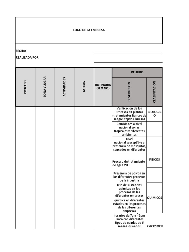Matriz de Riesgo en Seguridad Laboral | PDF | Enfermedades y trastornos ...