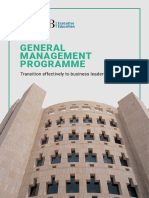 General Management Programme: Transition Effectively To Business Leadership