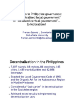 Adventures in Philippine Governance: From Centralized to Localized