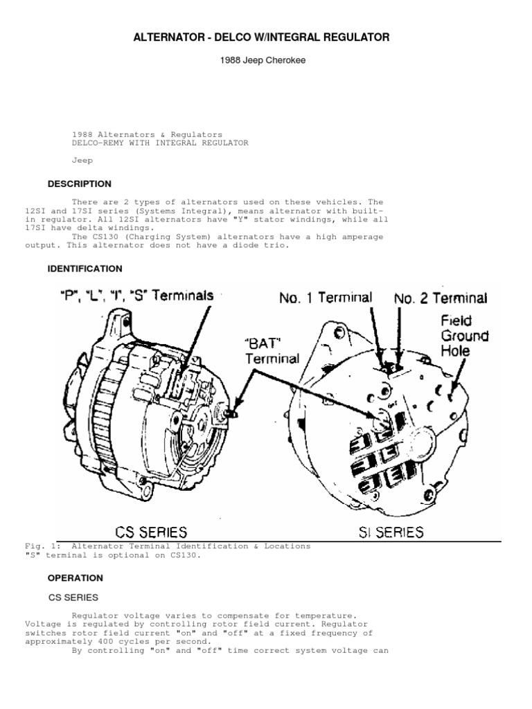 Alternator Delco With Integral Regulator PDF Rectifier Diode